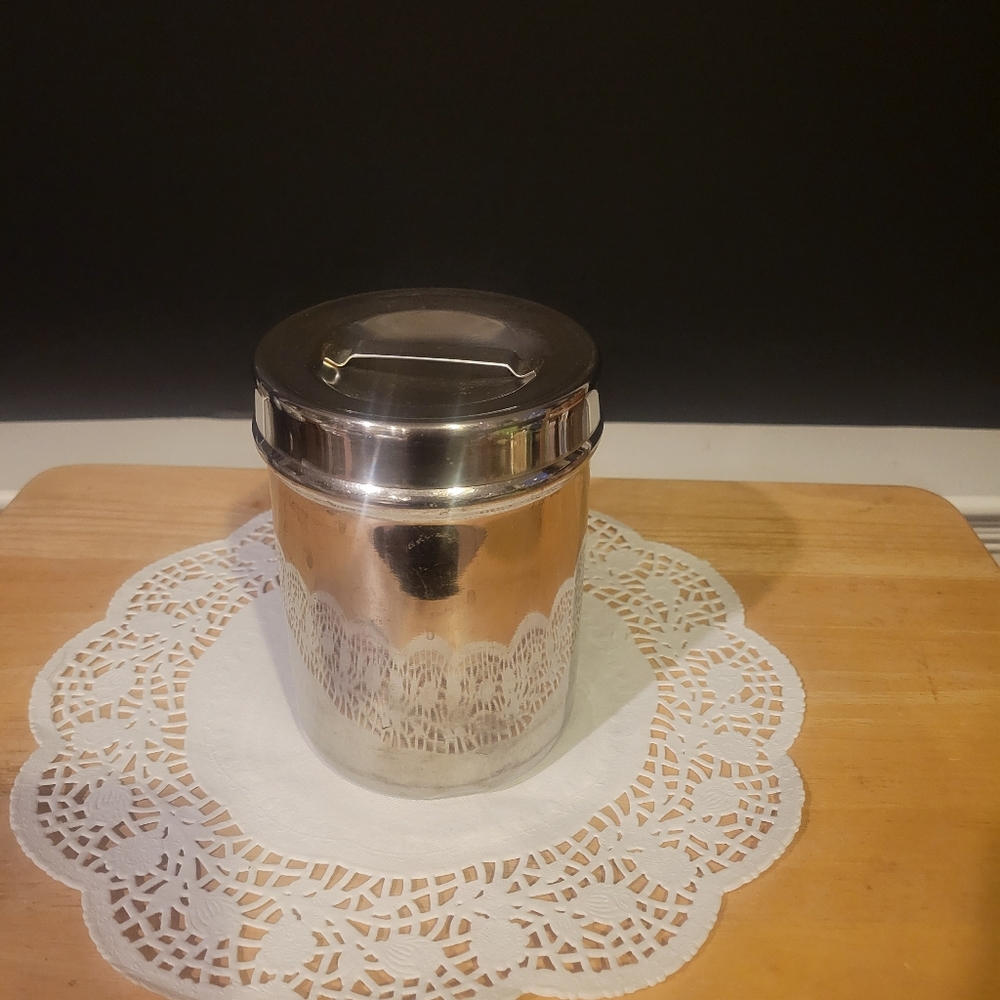 Stainless Steel Canister Polar Stainless Steel S-1 Canister w/ Lid 6" x 4"